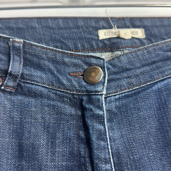 Eileen Fisher Straight Leg Stretchy Cotton Jeans Size Large - Picture 3 of 12